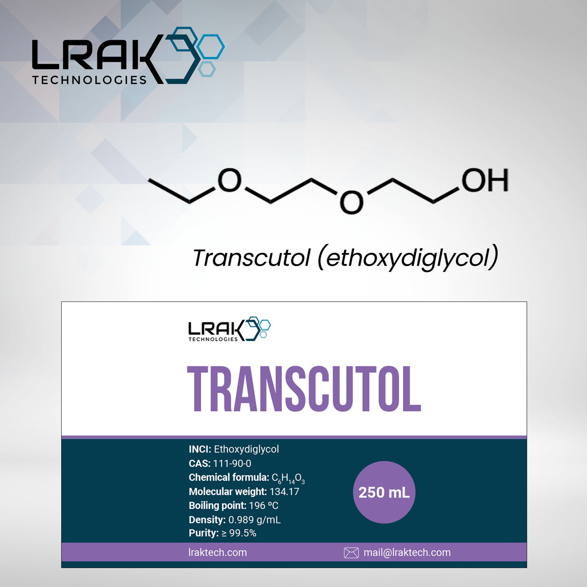 Transcutol - 250 mL (>99%) – Lrak Technologies